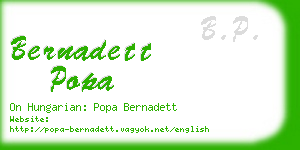 bernadett popa business card